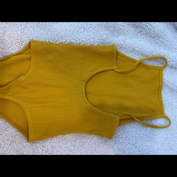 Yellow Ribbed Bodysuit - Picture 4 of 4
